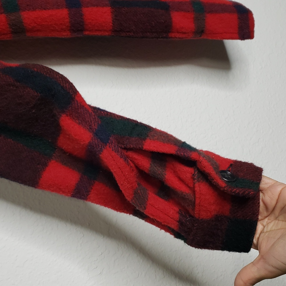 Vintage Woolrich Mackinaw Buffalo Plaid Hunting Jacket Size 42 Lumberjack Thick - Picture 6 of 16